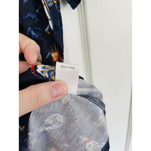 NWT Murano Interstellar Collection Liquid Luxury Slim-Fit Astronaut Print Shirt - Picture 6 of 6